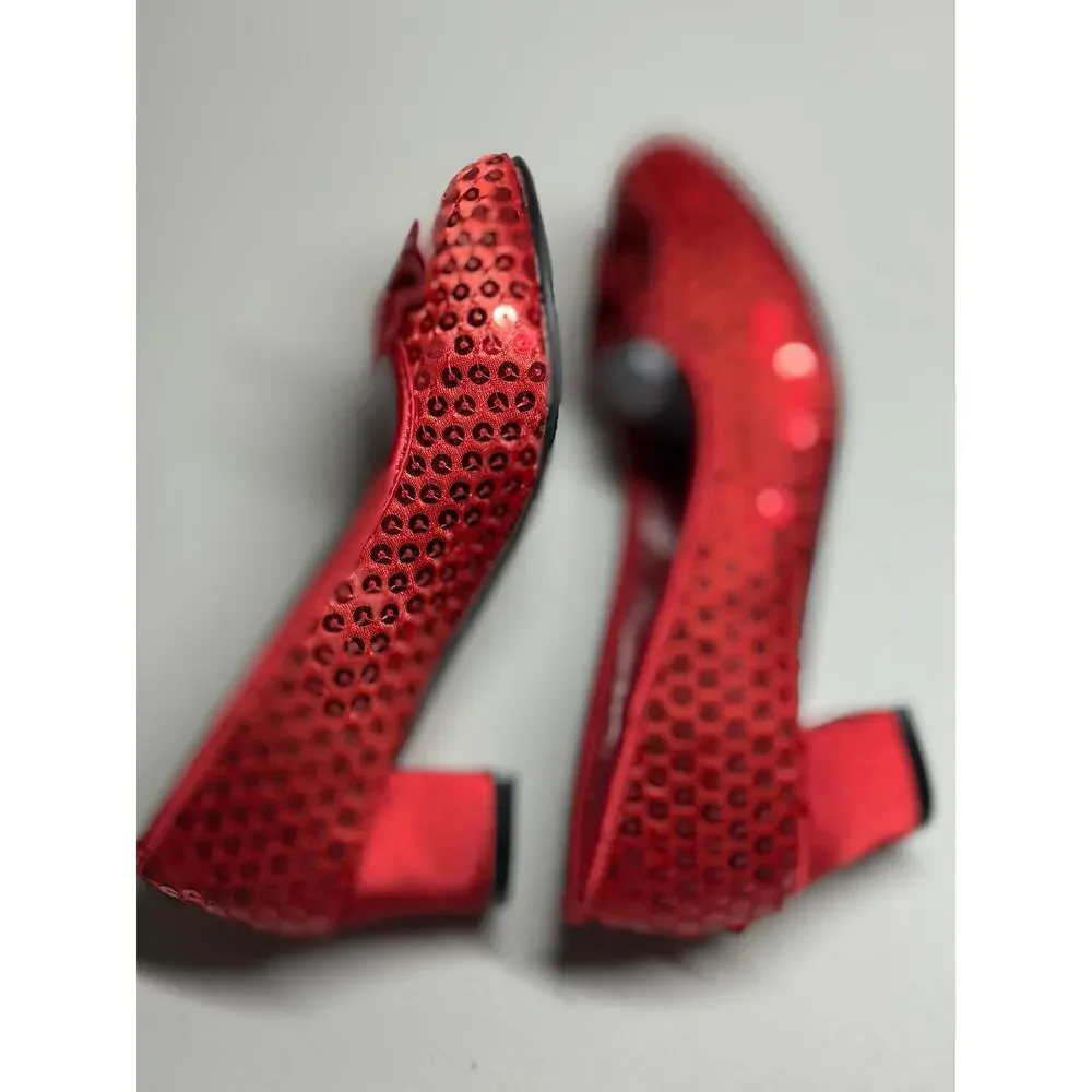 NEW! 11/12 Dorothy Red Sequin Girls' Shoes